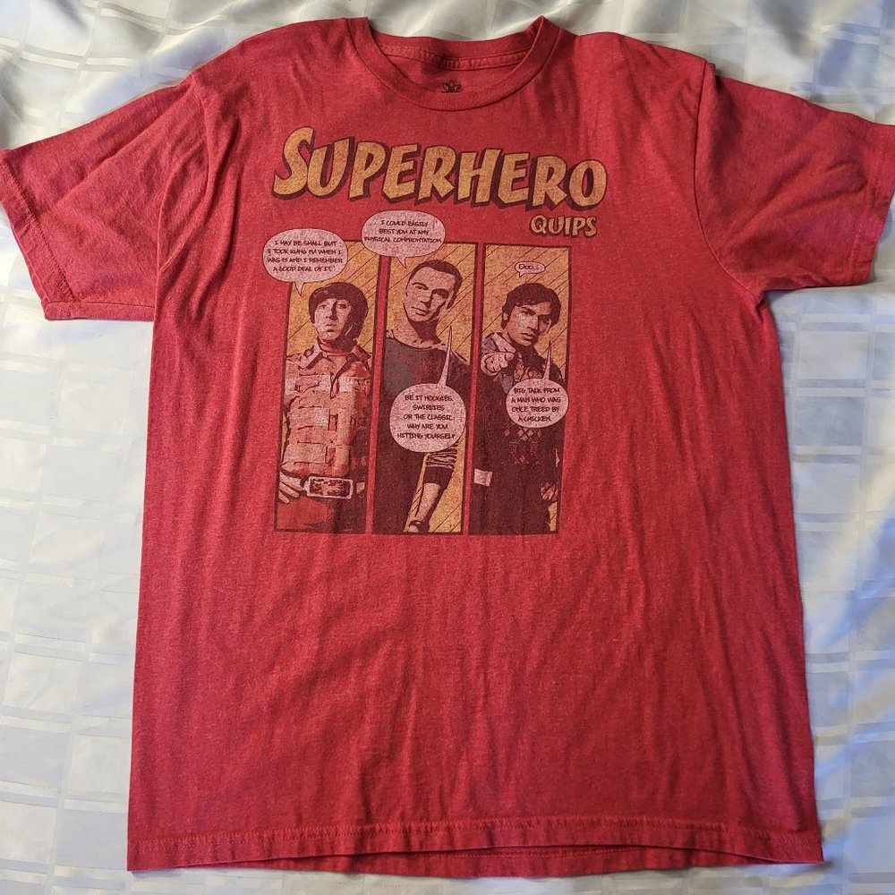 BIG BANG THEORY SHORT SLEEVE SHIRT LARGE TV SHOW THEME